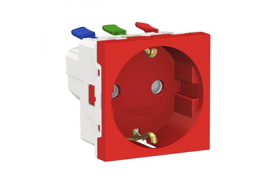 Розетка Schneider Electric Unica New Modular с/з со шторками 16A 250V NU305703