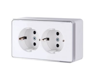 Розетка двойная с заземлением Werkel Gallant белый W5072101 4690389164644