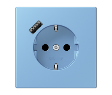 Купить Розетка 2K+З USB Typ A Jung LC1520-18A256 Розетка 2K+З USB Typ A Jung LC1520-18A256