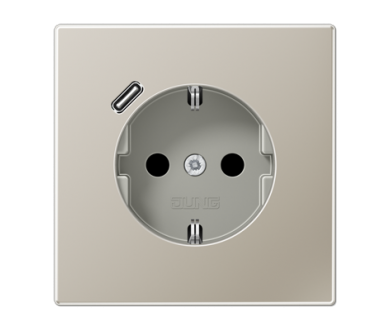 Купить Розетка 2K+З USB Typ C Jung ES1520-18C Розетка 2K+З USB Typ C Jung ES1520-18C