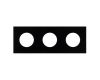 Рамка стеклянная на 3 поста Arlight FRM-GLARE-GC-3-BK 043839