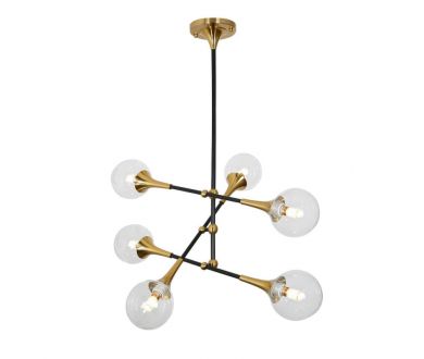 Подвесная люстра Lumina Deco Vivaldo LDP 6027-6 BK+MD