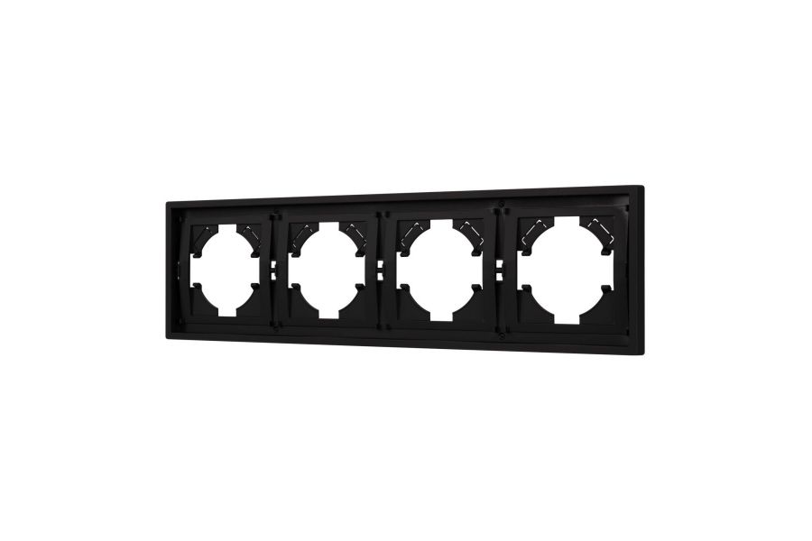 Рамка пластиковая на 4 поста Arlight FRM-TENDO-SFPL-4-BK 054654