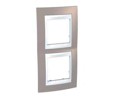 Рамка 2-постовая вертикальная Schneider Electric Unica Хамелеон MGU6.004V.874