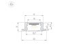 Профиль Arlight LINE-2308-F-2000 ANOD BROWN DEEP (Алюминий) 065811