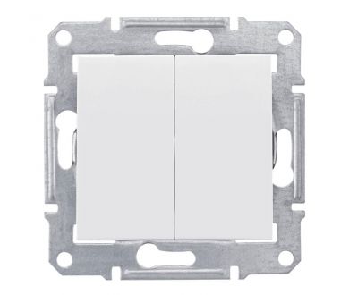 Выключатель двухклавишный Schneider Electric Sedna 10A 250V SDN0300121