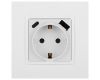 Розетка со шторками с USB type-A+C Эра Elegance 14-4108-01 Б0067736
