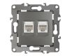 Розетка информационная двойная 2XRJ45 Эра 12-3108-12 Б0019354