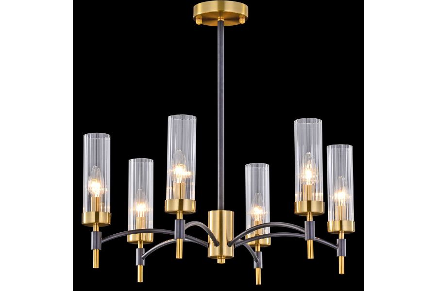 Люстра на штанге Illumico IL5177-6PLS-29 BRASS TUBO