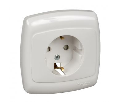 Розетка со шторками Schneider Electric Рондо RS16-121-BI