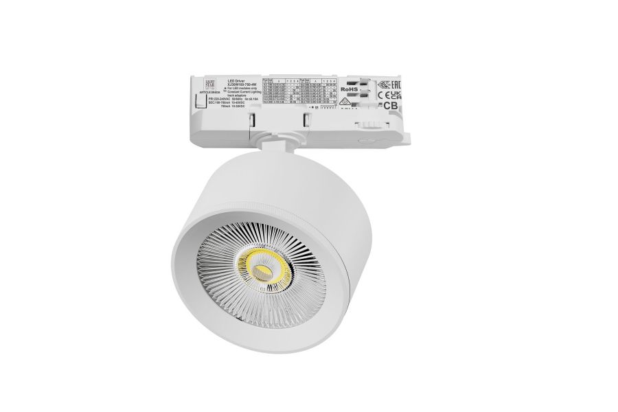 Трековый трехфазный светильник Quattro LED с адаптером Lightstar Alta Pro A5536QT (215536 + 594036)