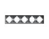 Рамка 5-местная Stekker Эмили PFR00-5005-09 антрацит soft touch 49940