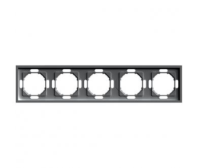 Рамка 5-местная Stekker Эмили PFR00-5005-09 антрацит soft touch 49940