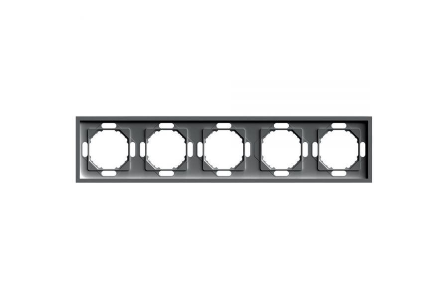 Рамка 5-местная Stekker Эмили PFR00-5005-09 антрацит soft touch 49940