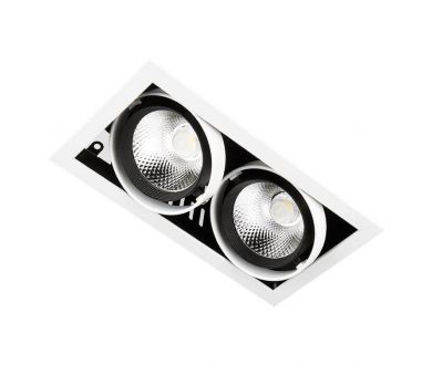 Встраиваемый светильник Ambrella Light T812 BK/CH 2*12W 4200K