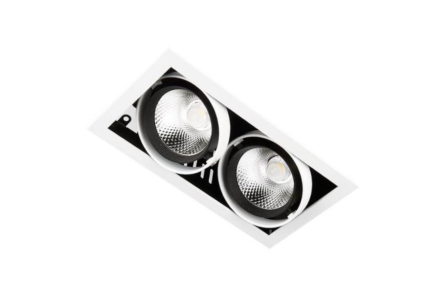 Встраиваемый светильник Ambrella Light T812 BK/CH 2*12W 4200K