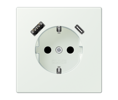Купить Розетка 2K+З USB Typ AC Jung LC1520-15CA210 Розетка 2K+З USB Typ AC Jung LC1520-15CA210