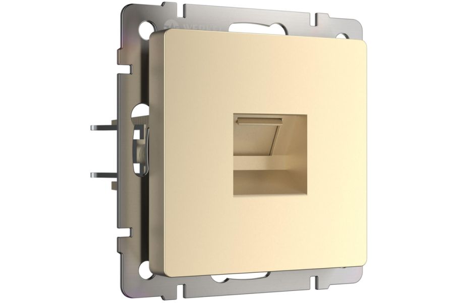 Розетка Werkel Ethernet RJ-45 шампань W1181011 4690389157479