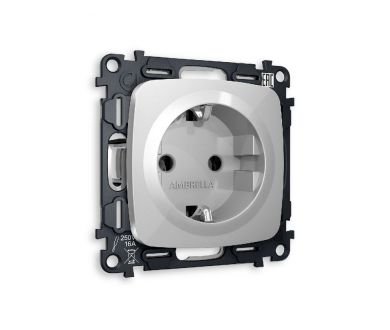 Комплект механизма розетки с/з на винтовых зажимах Ambrella Volt Omega MO406010