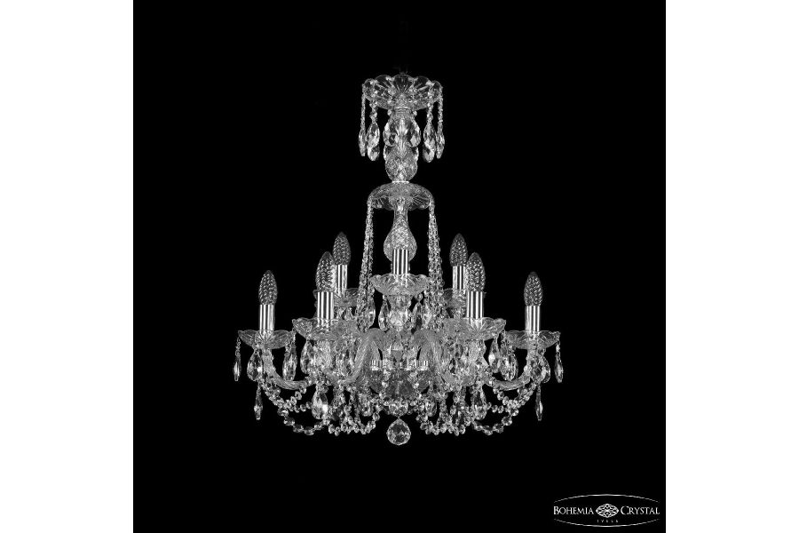 Подвесная люстра Bohemia Ivele Crystal 1402/6+3/195/XL-64 Ni