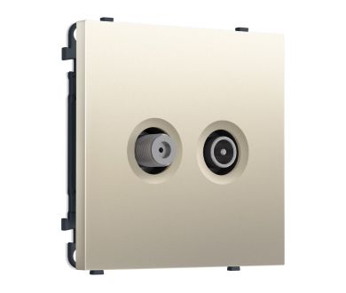 Комплект механизма розетки TV оконечной + SAT SIGMA Шёлк 5-862MHz 3.5dB/950-2150MHz 3.8dB QUANT PRO Ambrella Volt MS553310 (SP5533, PR217)