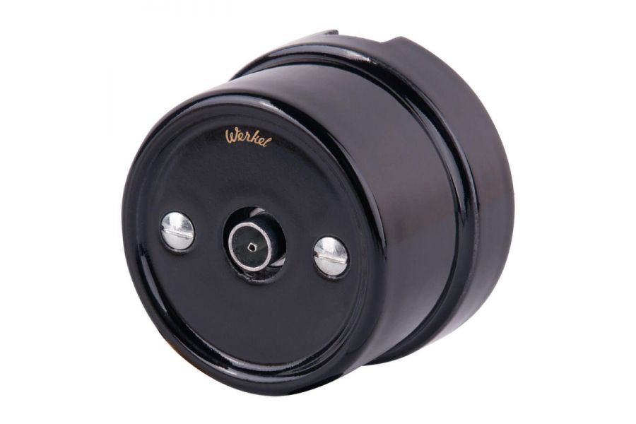 ТВ розетка Werkel Retro черная WL18-02-05 4690389100819