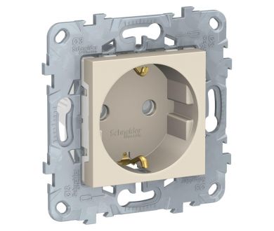Розетка Schneider Electric Unica New с/з со шторками 16A 250V NU503744