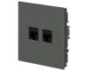 Розетка Эра Arktik 16-3108-06 информационная двойная 2XRJ45 графит Б0070489