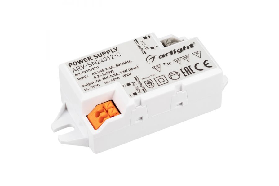 Блок питания Arlight ARV-SN24012-C (24V, 0.5A, 12W) 021020(1)