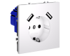Розетка с USB Voltum S70 VLS040402 (белый матовый)