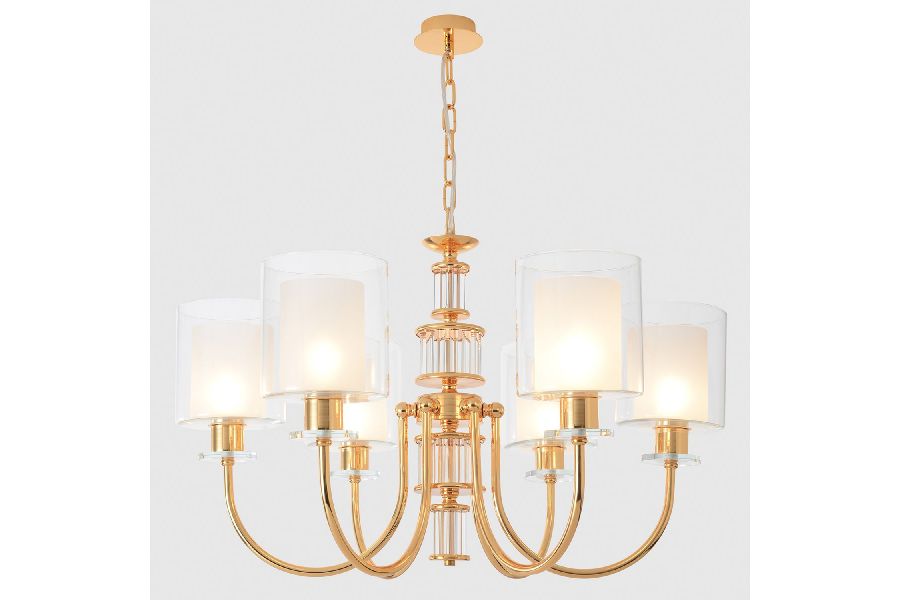 Подвесная люстра Crystal Lux ELENA SP6 GOLD