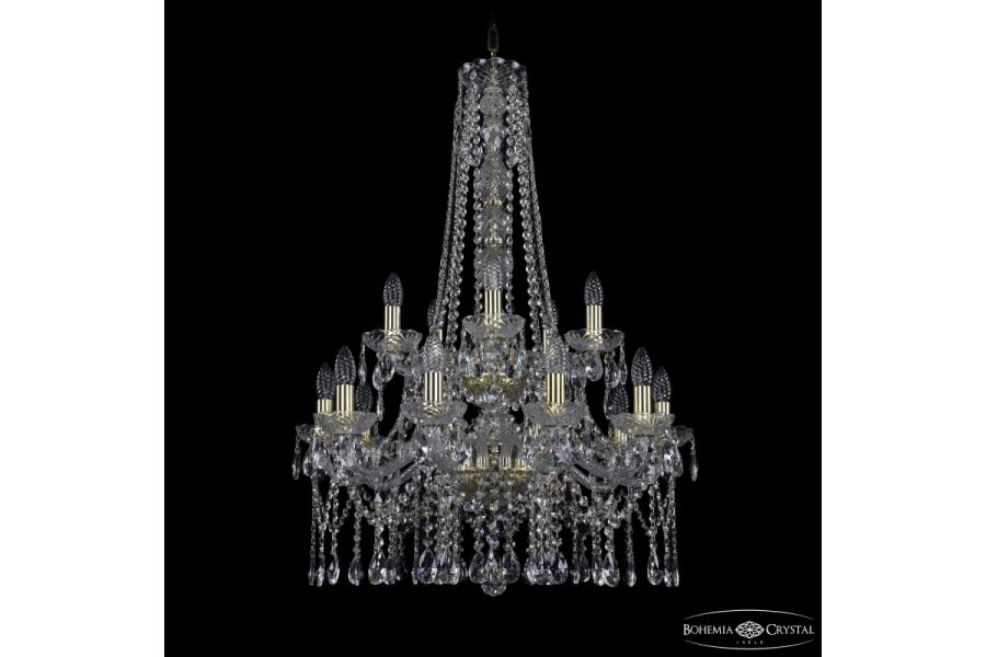 Подвесная люстра Bohemia Ivele Crystal 1413/10+5/220/h-92/2d G