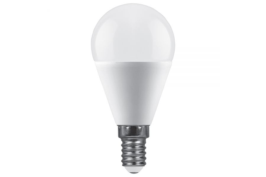 Лампа светодиодная Feron LB-990 шар матовый E14 15W 175-265V 6400K 52080