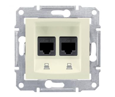 Розетка компьютерная 2хRJ45 Schneider Electric Sedna STP SDN5000147