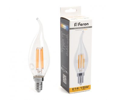 Лампа светодиодная Feron LB-718 Свеча на ветру E14 15W 2700K 38261