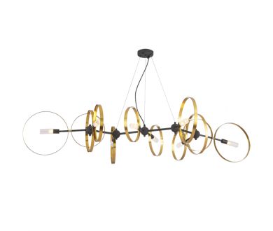 Подвесная люстра Crystal Lux ARMONICA SP8 BLACK/BRASS V2