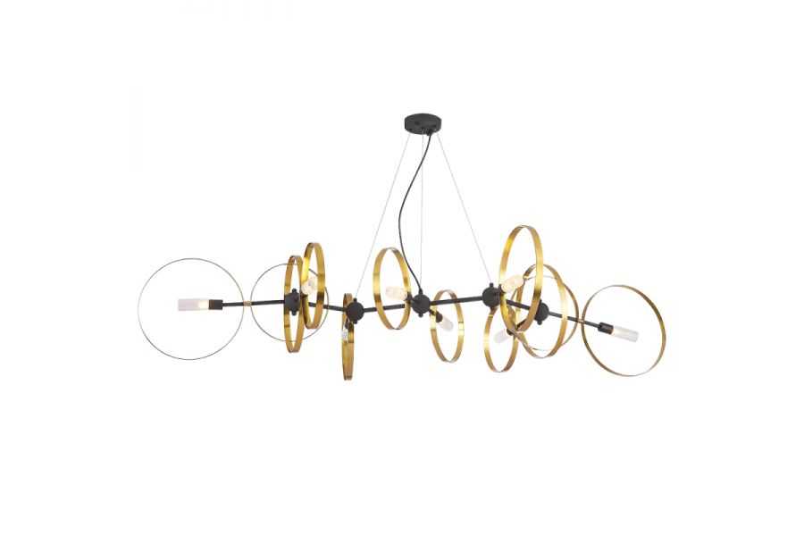 Подвесная люстра Crystal Lux ARMONICA SP8 BLACK/BRASS V2