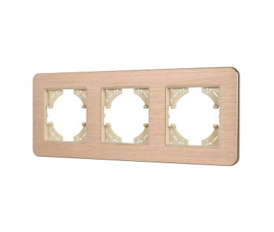 Рамка на 3 поста алюминиевая Arlight FRM-AKIRY-AL-3-GD 049730
