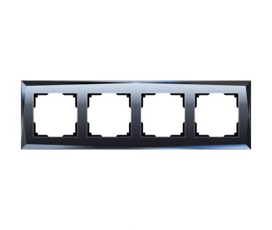 Рамка на 4 поста Werkel Diamant черный W0041208 4690389158841