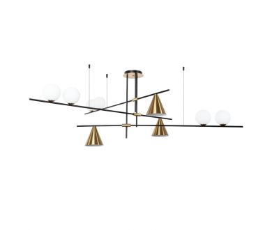 Люстра на штанге Arte Lamp Jacob A7029PL-9BK