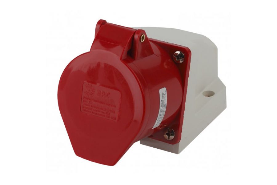 Розетка ЭРА R(OUT)-32-3P-PE-N-IP44 стационарная наружная 125 3Р+РЕ+N 32А 380В IP44 Б0032879