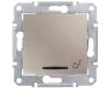Выключатель кнопочный с синей подсветкой Звонок Schneider Electric Sedna 10A 250V SDN1600468