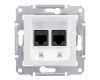 Розетка компьютерная 2хRJ45 Schneider Electric Sedna UTP SDN4400121