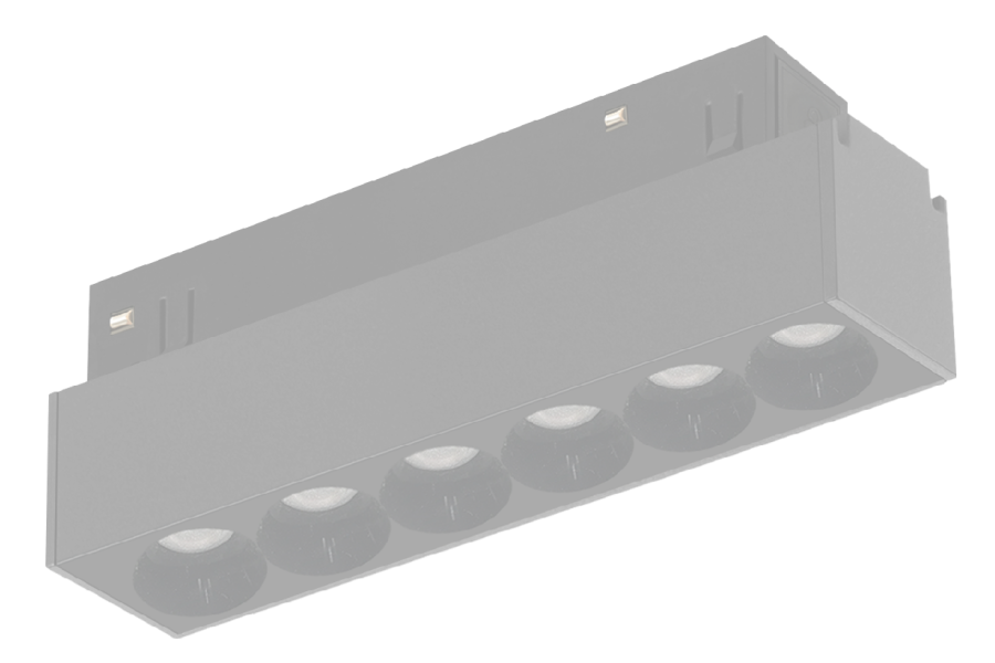 Трековый магнитный светильник iLedex Vision 4822-002-L120-6W-38DG-4000K-BK