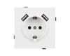 Механизм розетки с USB зарядкой Arlight SCT-TENDO-MUAA-PL-WH (230V, 16A) 054082