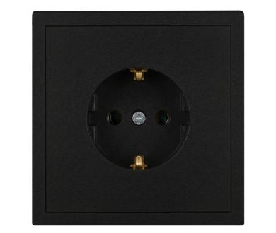 Розетка ЭРА Galaxy 15-2101-05 c заземлением 2P+E Schuko 16А-250В IP20 антрацит Б0070627