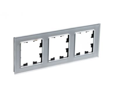 Рамка 3-ая Systeme Electric AtlasDesign Nature Стекло алюминий ATN320303