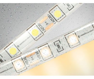 Светодиодная лента Ambrella Light LED Strip 12В 5050 14,4Вт/м 3000K 5м IP65 GS2101