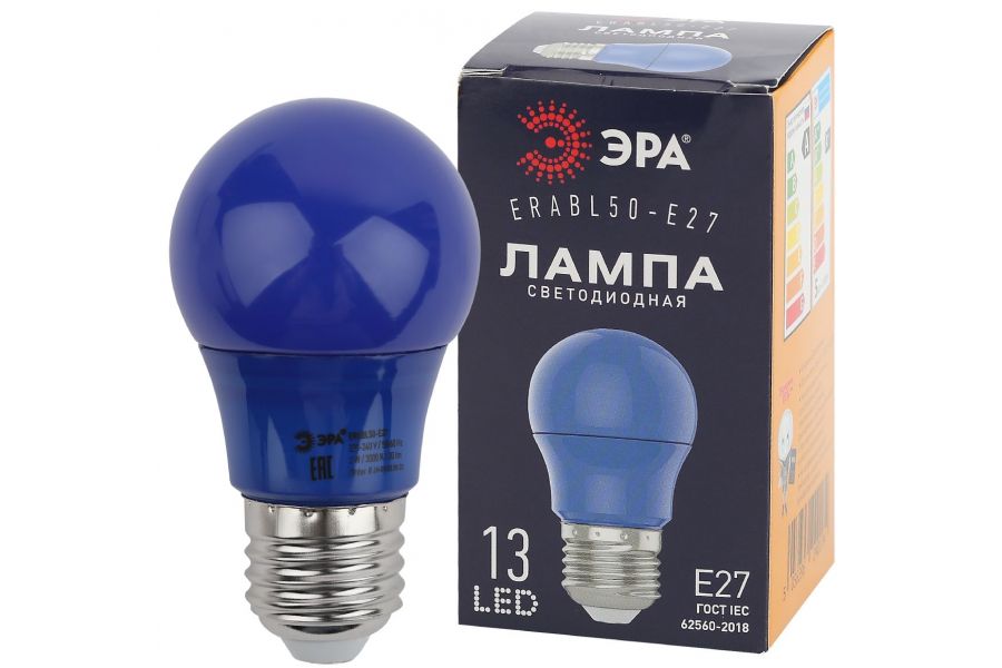 Лампа светодиодная Эра E27 3W 3000K ERABL50-E27 Б0049578