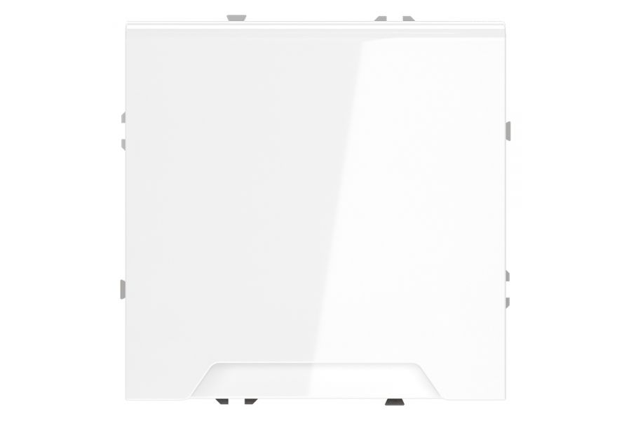 Розетка с защитными шторками и крышкой Voltum S70 VLS040301 (белый глянцевый)